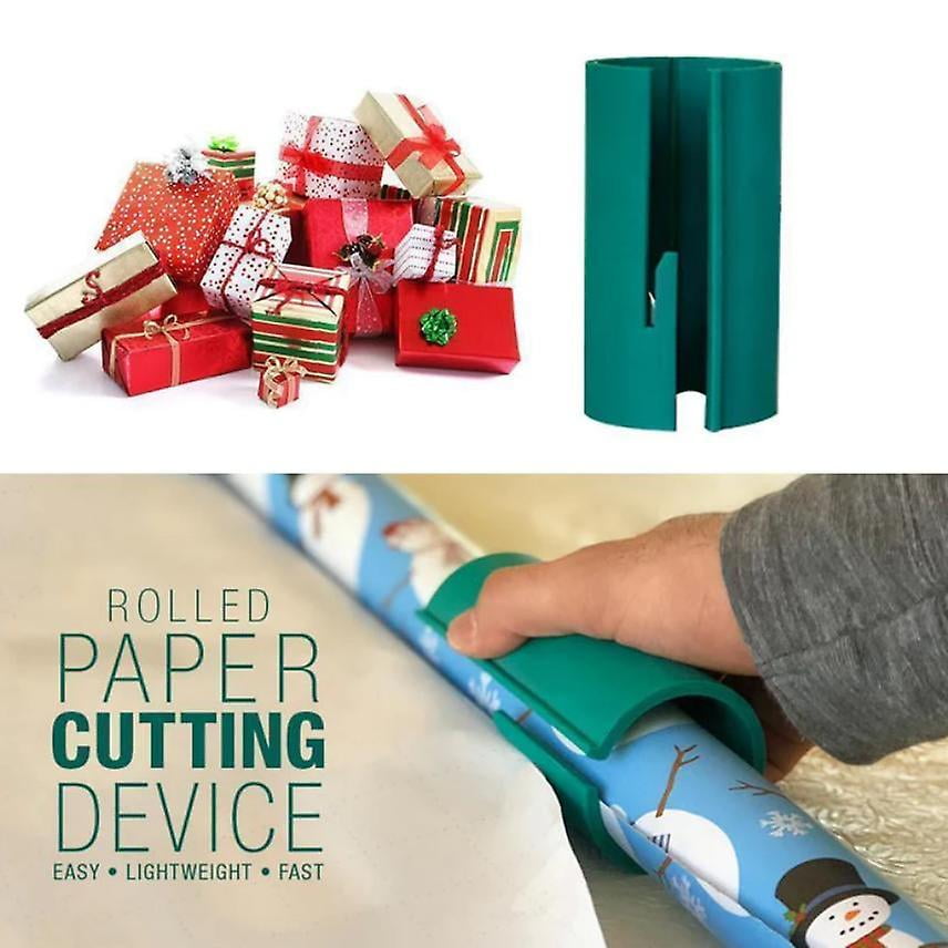 Little Elf Wrapping Paper Cutter – Easy Sliding Gift Wrap Cutting Tool for Fast, Fun & Precise Cutting