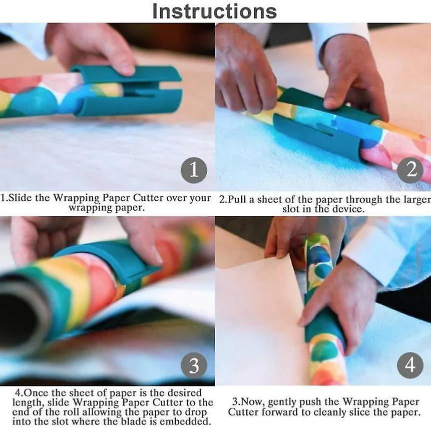 Little Elf Wrapping Paper Cutter – Easy Sliding Gift Wrap Cutting Tool for Fast, Fun & Precise Cutting