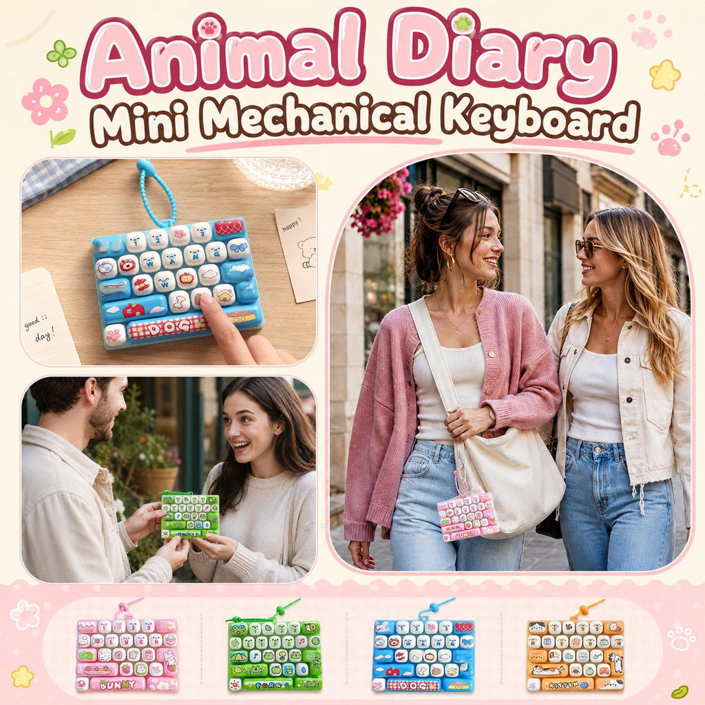 Mini Keyboard Squeeze Keychain – Clicky Sensory Fidget Toy for Stress Relief, Students & Everyday Carry