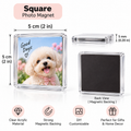 Clear Acrylic Photo Magnet Set of 15 – Square Magnetic Picture Frames for Refrigerator, Office, Home & Kitchen, DIY Craft Display
