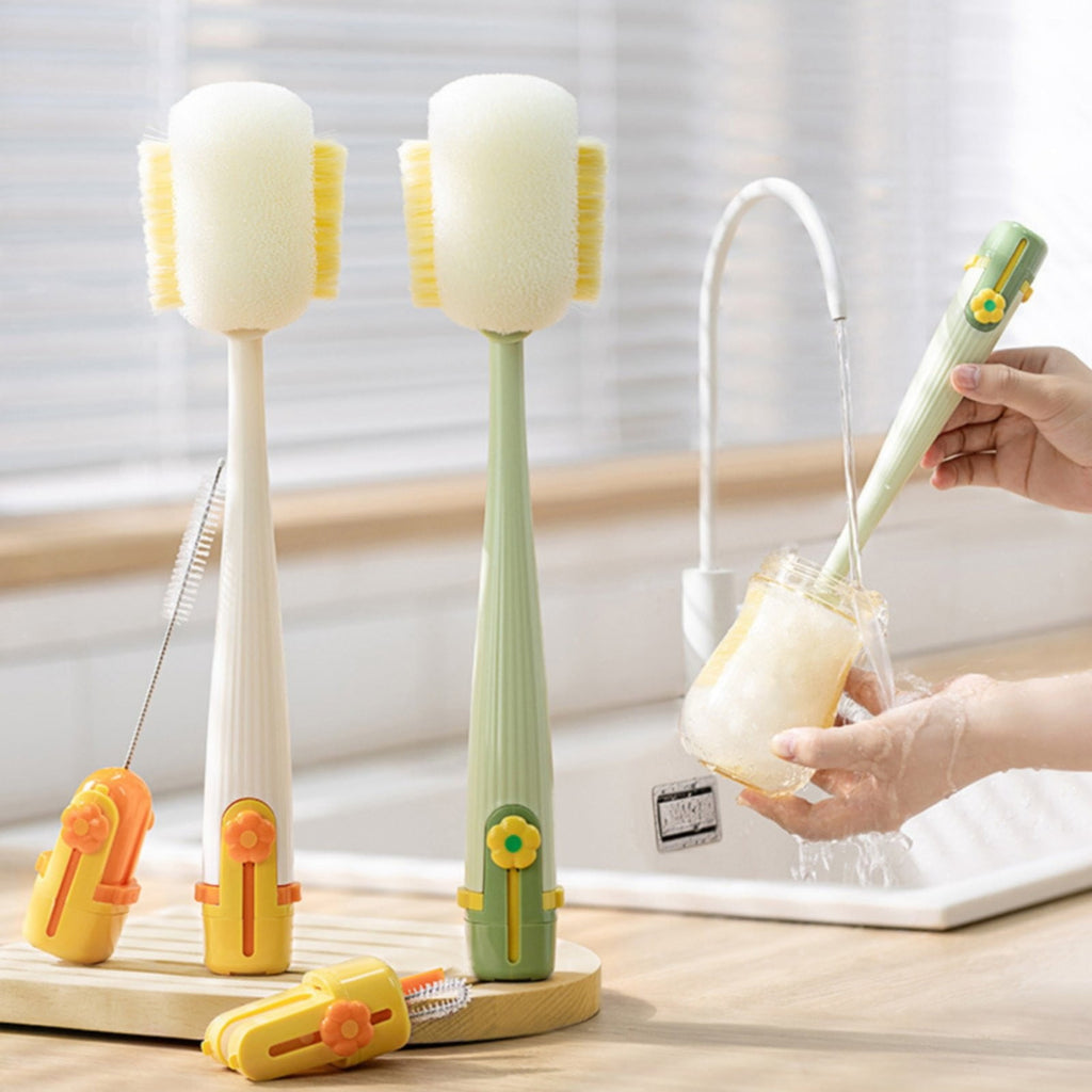 5-in-1 Bottle Cleaning Brush – 12-Inch Scrubber for Water Bottles, Cups, Tumblers & Straws