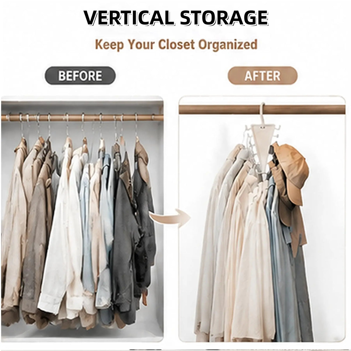 12-Hook Rotating Closet Organizer Hanger — product view 3