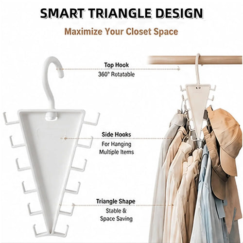 12-Hook Rotating Closet Organizer Hanger — product view 2
