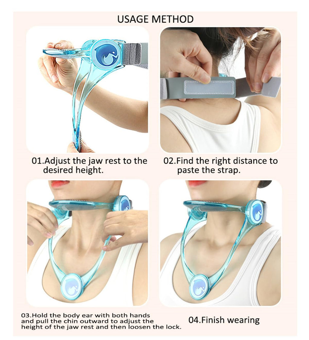 Adjustable Neck Support Brace – Portable Cervical Collar & Neck Traction Stretcher for Posture Support and Pressure Relief