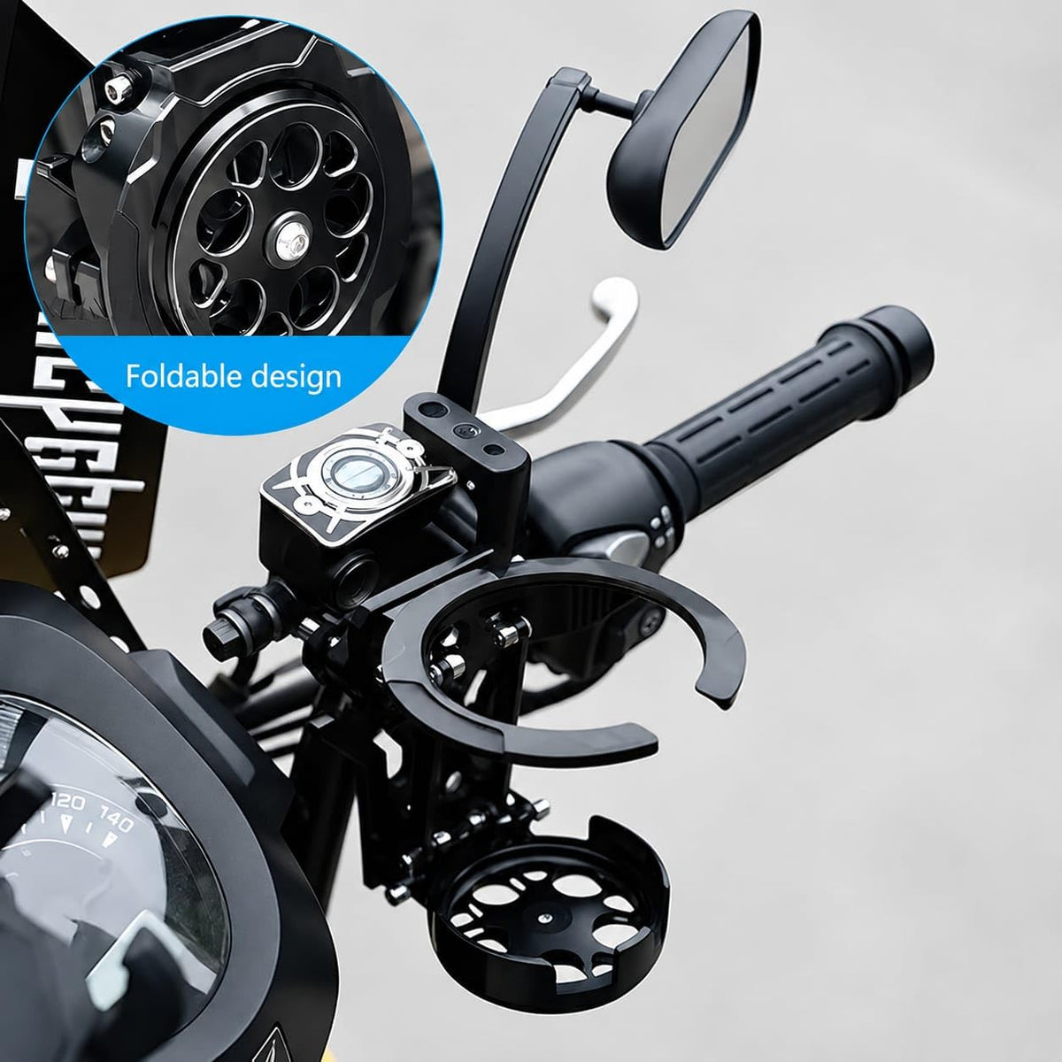 Universal Foldable Bottle Holder – Adjustable Clamp Cup Holder for Bikes, Strollers & More