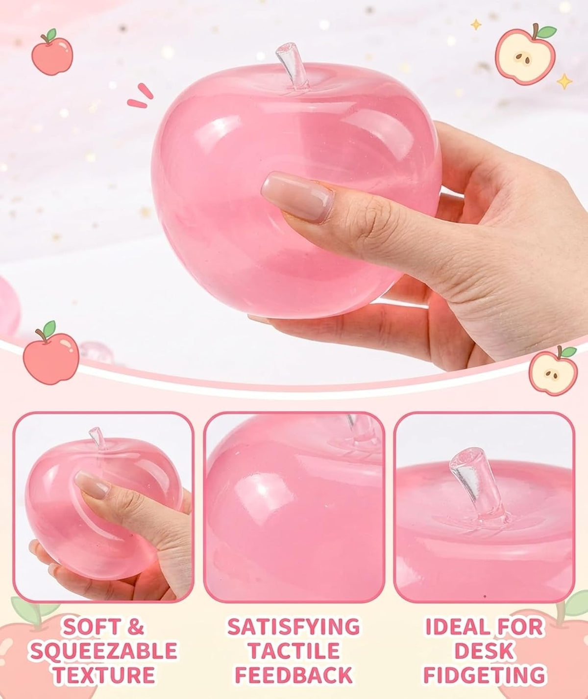 Cute Apple Taba Squishy Blind Box – Soft Dumpling Stress Relief Toy for Focus, Relaxation & Daily Fun