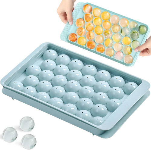 33-Cavity Round Ice Cube Tray with Lid — product view 1