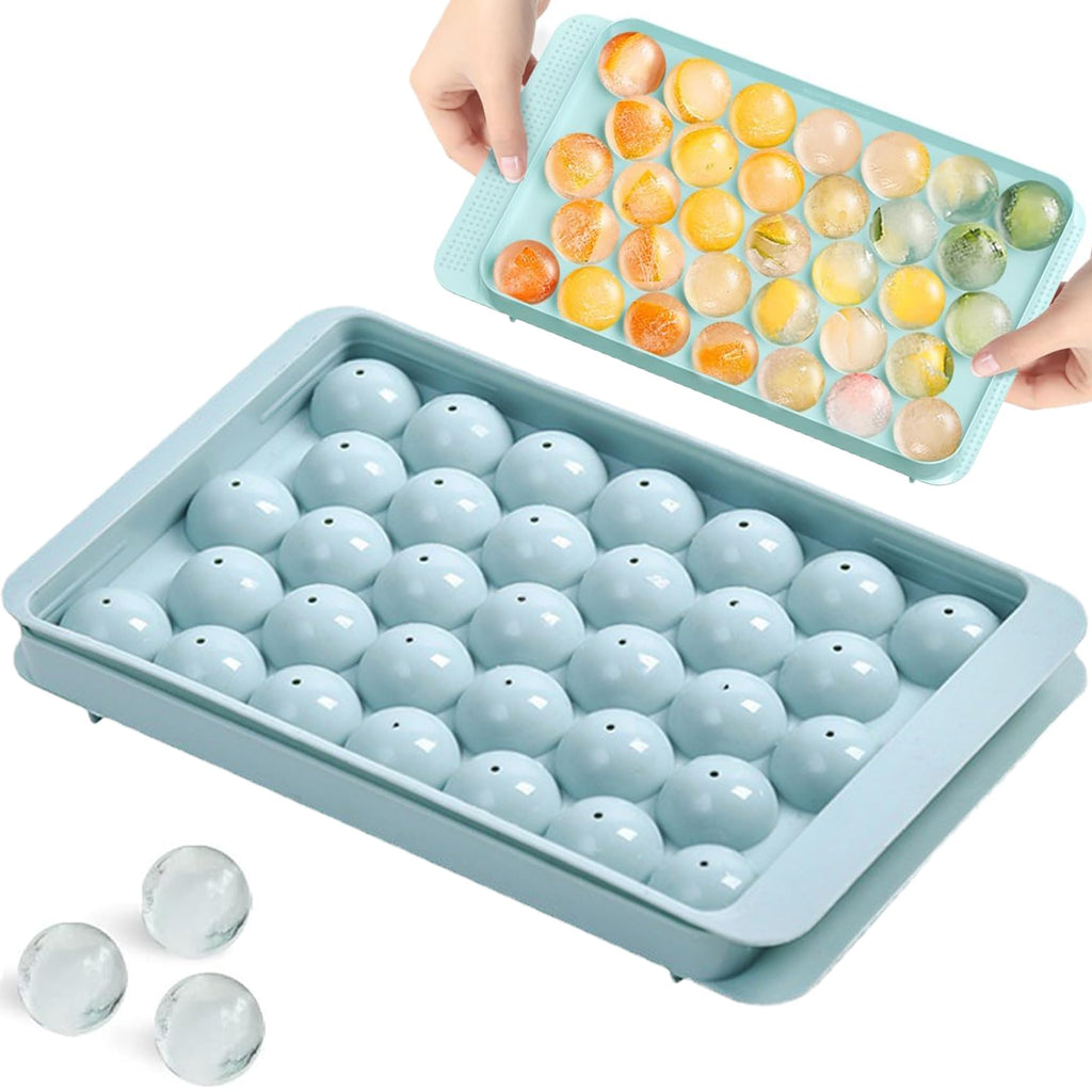 33-Cavity Round Ice Cube Tray with Lid — product view 5