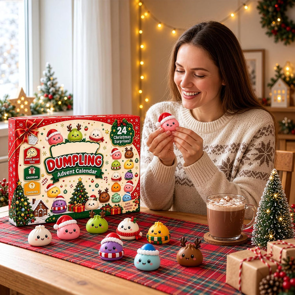 Dumpling Advent Calendar 2026 – Squishy Christmas Countdown Calendar with Cute Surprise Toys