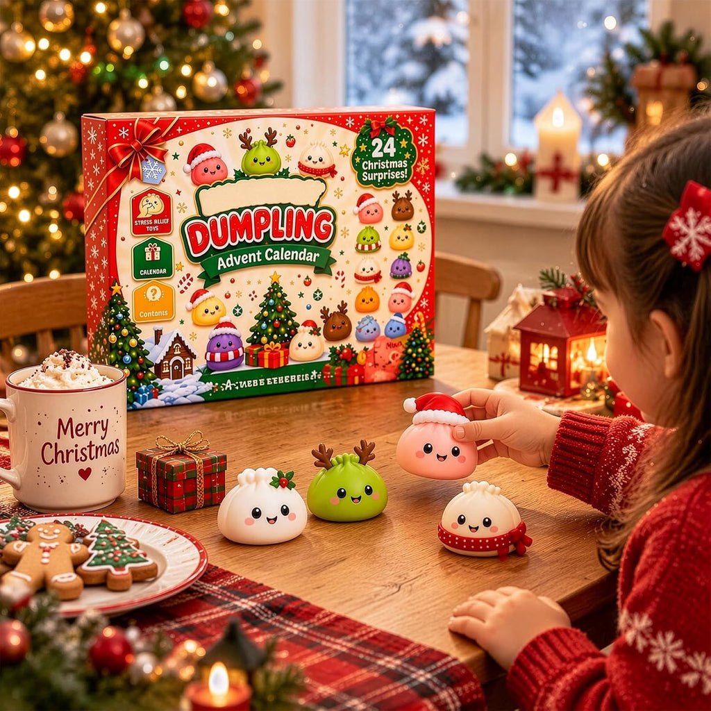 Dumpling Advent Calendar 2026 – Squishy Christmas Countdown Calendar with Cute Surprise Toys