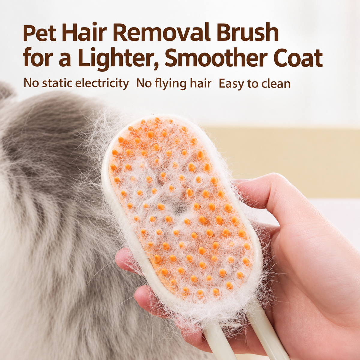 Cat Steam Brush with Spray Mist, Pet Deshedding Grooming Brush with Hair Release Button, Self-Cleaning Cat Comb for Shedding, Massage & Cleaning