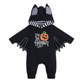 WIBACKER 0-18M Bat Halloween Costumes for Newborn Baby Boy, Pumpkin Cosplay Hoodie Romper for Infant Girls