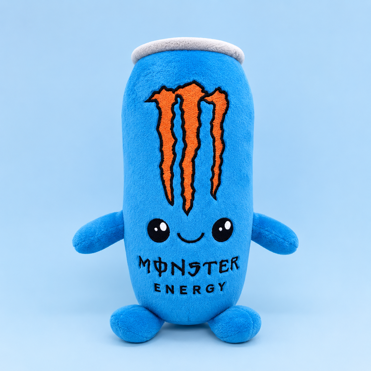 White Energy Drink Can Plush Toy, Cute Beverage Plush Stuffed Doll, Soft Novelty Toy, Funny Claw Machine Prize, Unique Gift for Kids, Teens and Adults