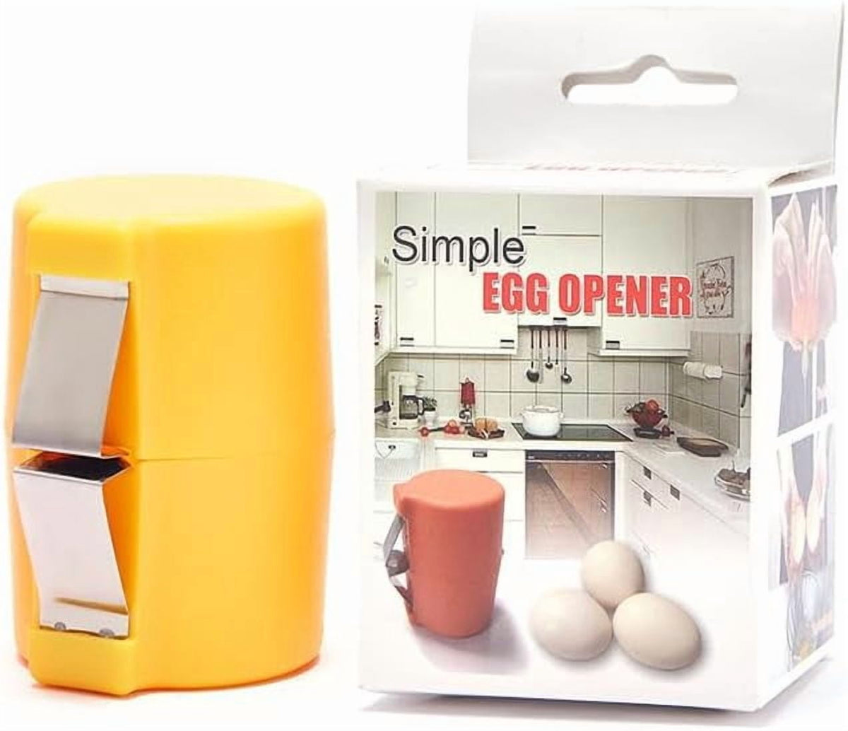 Stainless Steel Egg Opener, Easy Egg Cracker for Raw Eggs, Egg Shell Breaker Tool, Quick Egg Opening Gadget for Kitchen, Cooking & Baking
