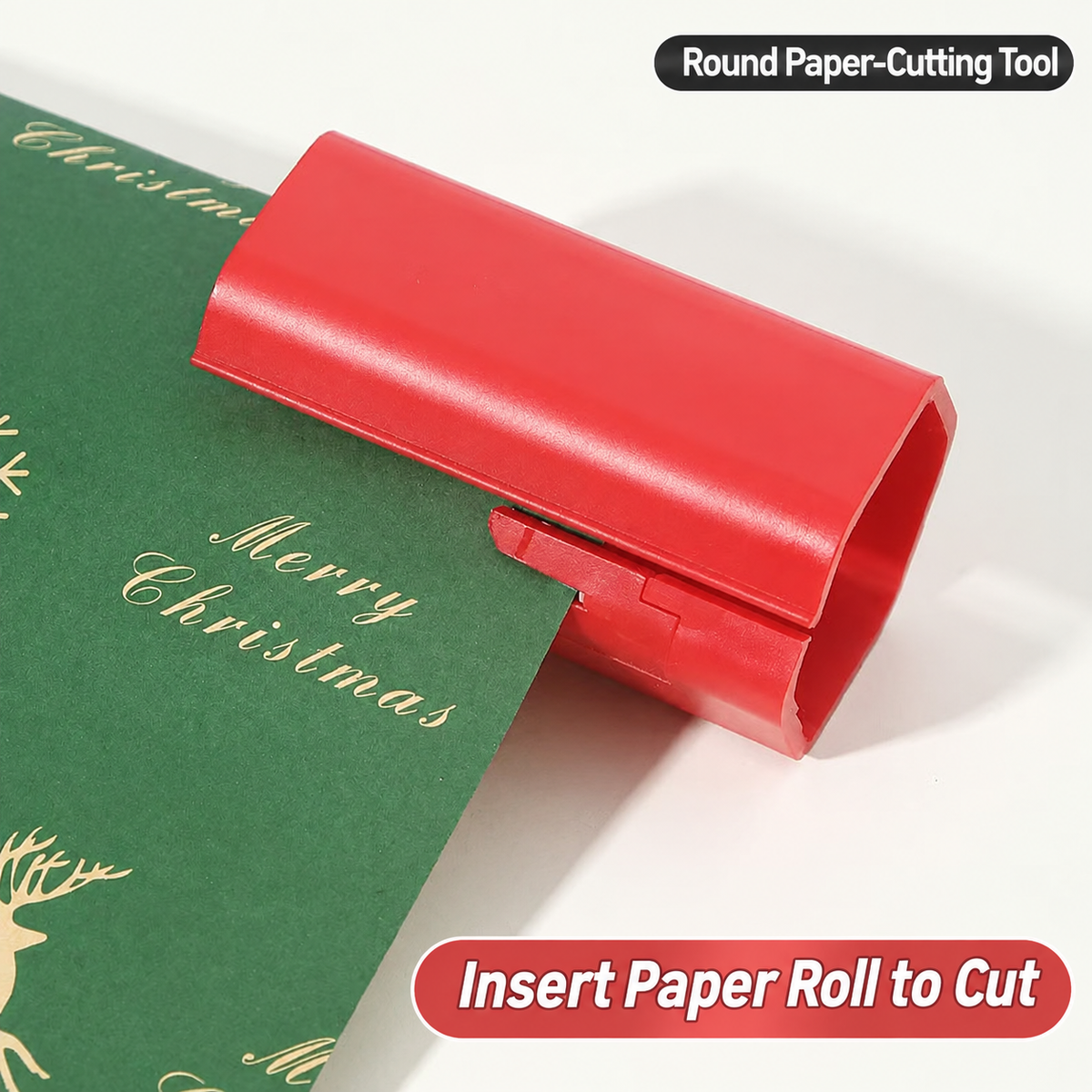 Little Elf Wrapping Paper Cutter – Easy Sliding Gift Wrap Cutting Tool for Fast, Fun & Precise Cutting