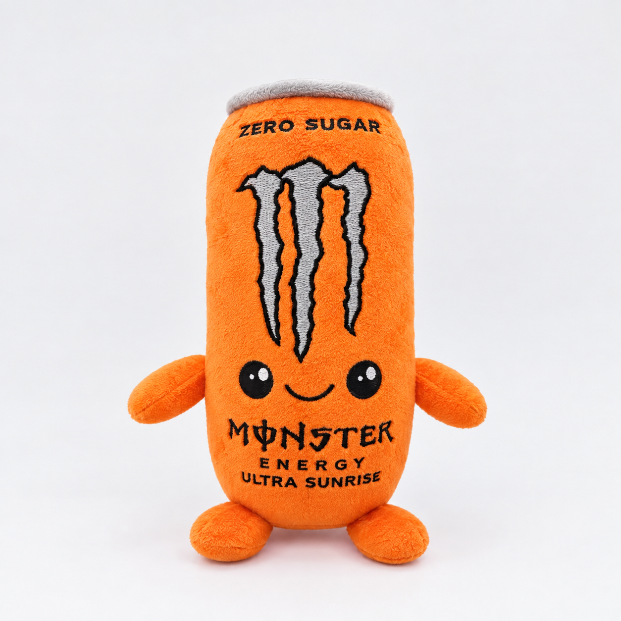 White Energy Drink Can Plush Toy, Cute Beverage Plush Stuffed Doll, Soft Novelty Toy, Funny Claw Machine Prize, Unique Gift for Kids, Teens and Adults