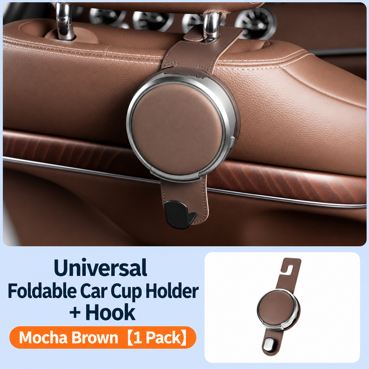 Foldable Car Door Cup Holder – Multifunctional Door Organizer with Drink Holder and Extra Storage