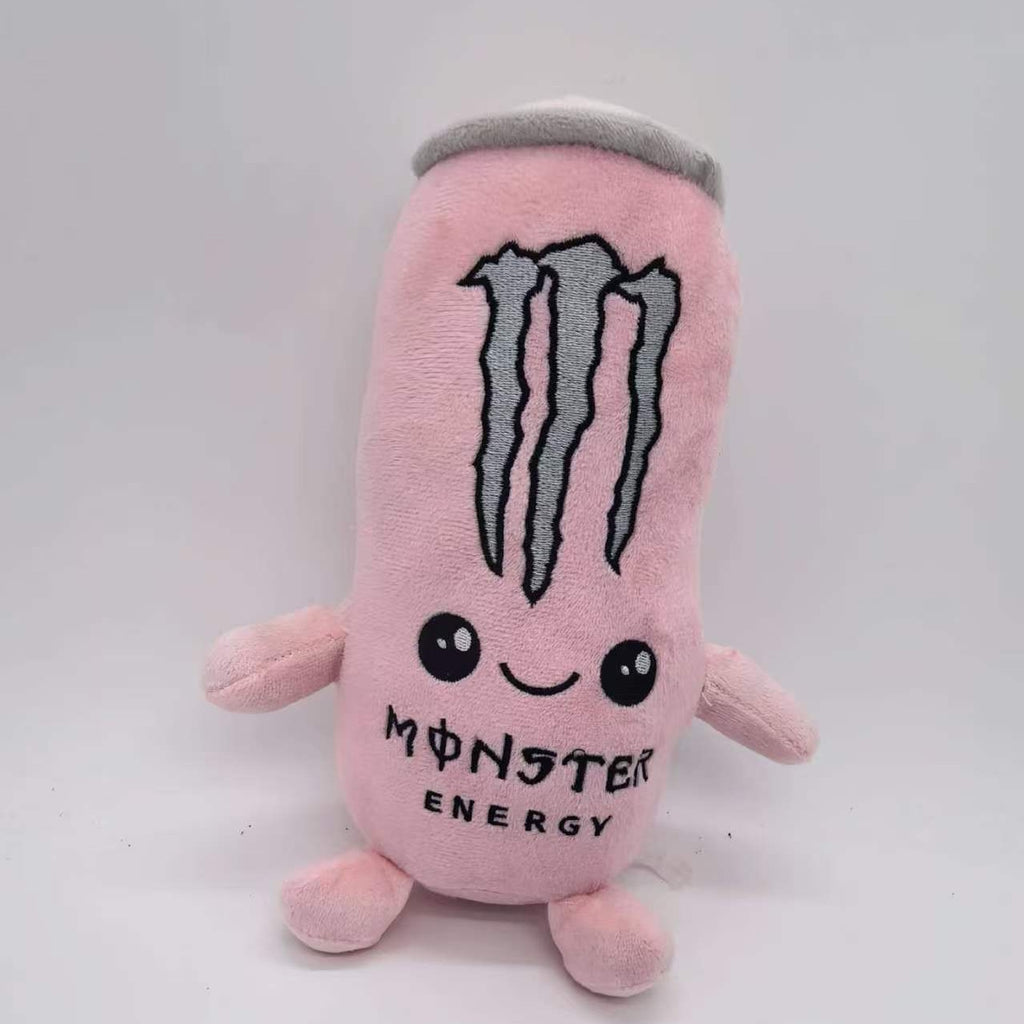 White Energy Drink Can Plush Toy, Cute Beverage Plush Stuffed Doll, Soft Novelty Toy, Funny Claw Machine Prize, Unique Gift for Kids, Teens and Adults