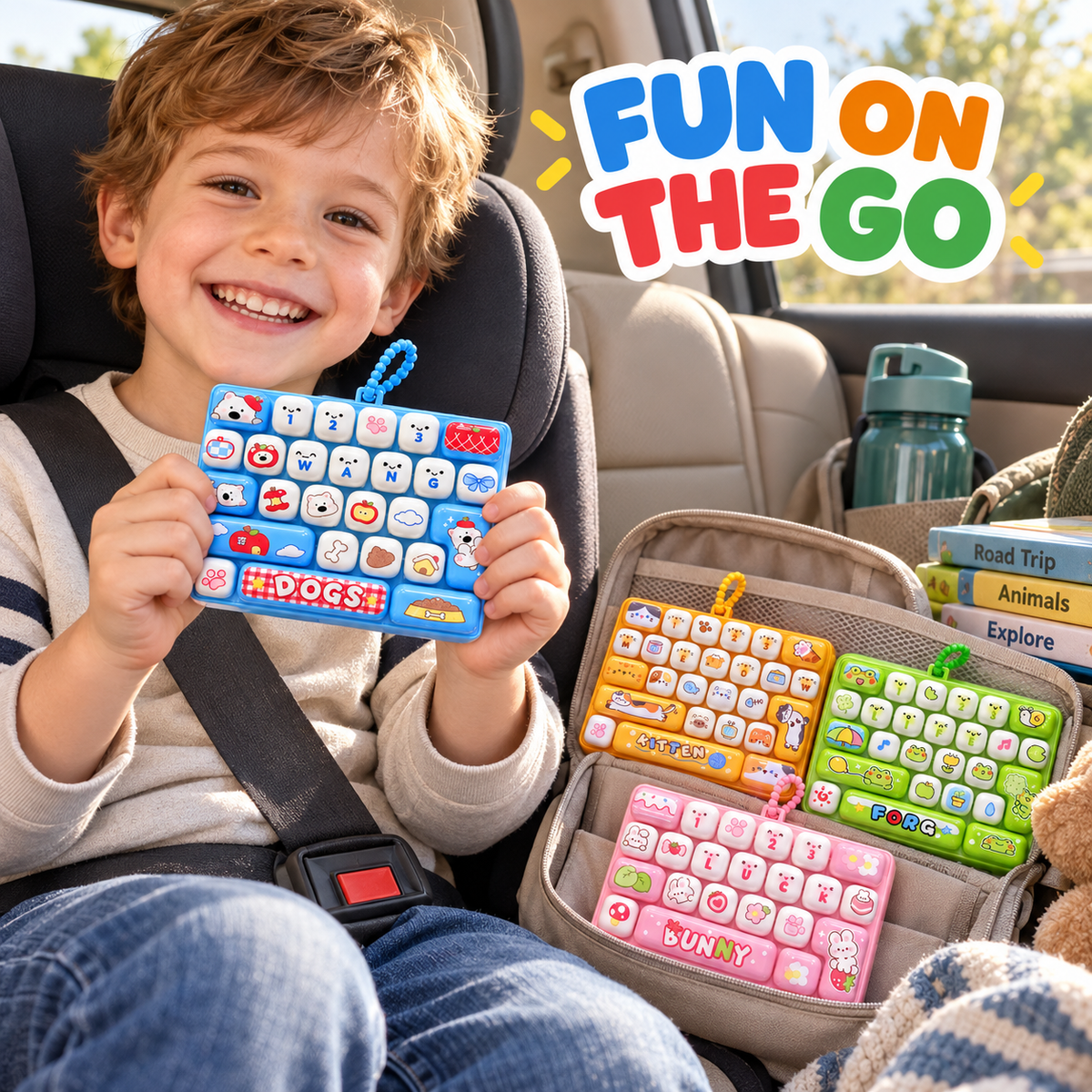 Mini Keyboard Squeeze Keychain – Clicky Sensory Fidget Toy for Stress Relief, Students & Everyday Carry