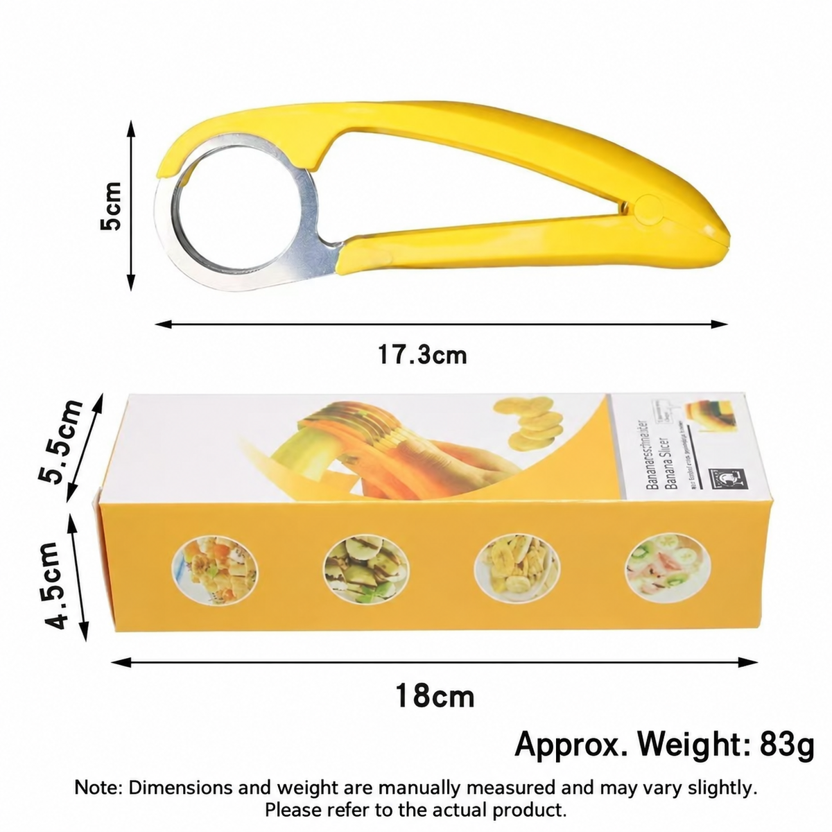 Banana Slicer – Easy-to-Use Yellow Fruit Cutter for Quick & Even Slices
